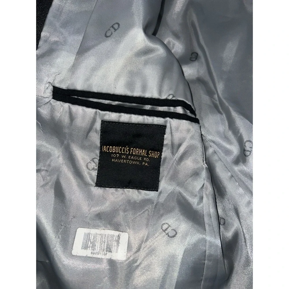 Vintage Christian Dior Tuxedo Blazer Size 40S Lined Black Jazz Academia Preppy